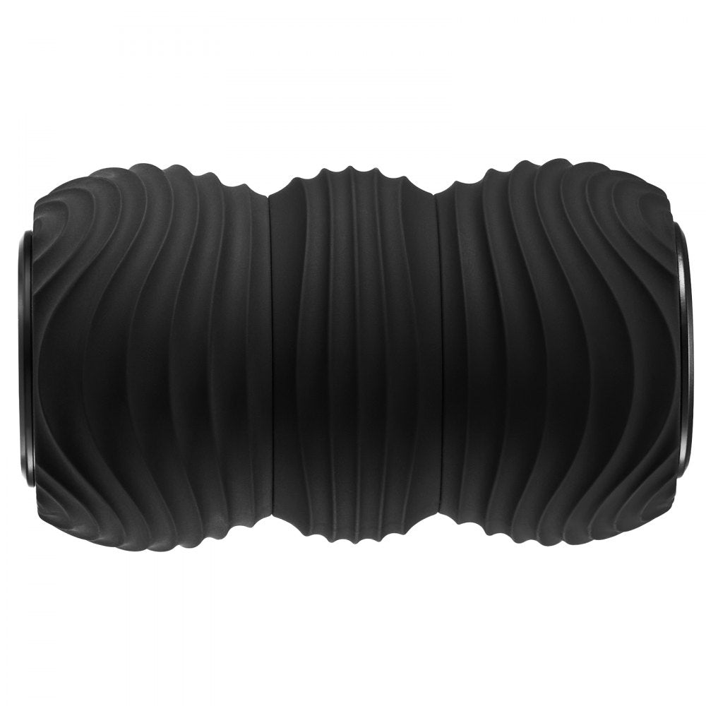 VEVOR Vibrating Peanut Massage Ball, Electric Double Lacrosse Massage Roller with 4 Intensities, Rechargeable Deep Tissue Massage Ball for Muscle Pain Relief, Exercise Recovery, Trigger Point Therapy