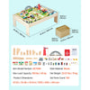 VEVOR Train Table, 120 Multicolor Pieces Wooden Kids Activity Table with Collapsible Storage Bin, 3-in-1 Wooden Train Set for Gaming, Drawing, Reading, Eating, Creative Toy Set for Kids Ages 3+