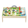 VEVOR Train Table, 120 Multicolor Pieces Wooden Kids Activity Table with Collapsible Storage Bin, 3-in-1 Wooden Train Set for Gaming, Drawing, Reading, Eating, Creative Toy Set for Kids Ages 3+