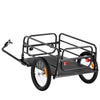 VEVOR Bike Cargo Trailer, 160 lbs Load Capacity, Heavy-Duty Bicycle Wagon Cart, Foldable Compact Storage & Quick Release with Universal Hitch, 16" Wheels, Safe Reflectors, Fits 22"-28" Bike Wheels