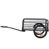 VEVOR Bike Cargo Trailer, 160 lbs Load Capacity, Heavy-Duty Bicycle Wagon Cart, Foldable Compact Storage & Quick Release with Universal Hitch, 16" Wheels, Safe Reflectors, Fits 22"-28" Bike Wheels