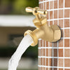 VEVOR Hose Bibb, 1/2" FIP x 3/4" MHT Connection, Multi-Turn Garden Valve, Heavy Duty Brass Hose Bib, Outdoor Water Faucet Spigot, Brass Plumbing Fitting, Compatible with Copper, Galvanized Pipes