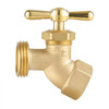 VEVOR Hose Bibb, 1/2" FIP x 3/4" MHT Connection, Multi-Turn Garden Valve, Heavy Duty Brass Hose Bib, Outdoor Water Faucet Spigot, Brass Plumbing Fitting, Compatible with Copper, Galvanized Pipes