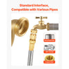 VEVOR Hose Bibb, 3/4" MIP x 3/4" MHT Connection, Multi-Turn Garden Valve, Heavy Duty Brass Hose Bib, Outdoor Water Faucet Spigot, Brass Plumbing Fitting, Compatible with Copper, Galvanized Pipes