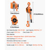 VEVOR Manual Lever Chain Hoist, 3T 6600LBS Capacity Heavy Duty Come Along, 20FT Lift G80 Alloy Steel Chain With Dual Pawl Mechanical Brake,360°Rotating Hooks, for Warehouse Construction Garage