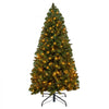 VEVOR Christmas Tree, 4ft Prelit Artificial Xmas Tree, Full Holiday Decor Trees with 120 Warm White LED Lights, 8 Lighting Modes, 539 Branch Tips & Sturdy Metal Base for Home Party Office Decoration