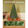 VEVOR Christmas Tree, 6ft Prelit Artificial Xmas Tree, Full Holiday Decor Trees with 330 Colorful LED Lights, 11 Lighting Modes, 1250 Branch Tips & Sturdy Metal Base for Home Party Office Decoration