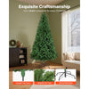 VEVOR Christmas Tree, 6ft Prelit Artificial Xmas Tree, Full Holiday Decor Trees with 330 Colorful LED Lights, 11 Lighting Modes, 1250 Branch Tips & Sturdy Metal Base for Home Party Office Decoration