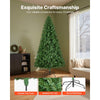 VEVOR Christmas Tree, 6ft Artificial Xmas Tree, Full Holiday Decor Trees with 1250 Branch Tips & Sturdy Metal Base for Home Party Office Decoration