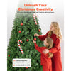 VEVOR Christmas Tree, 7.2ft Artificial Xmas Tree, Full Holiday Decor Trees with 1346 Branch Tips & Sturdy Metal Base for Home Party Office Decoration