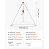 VEVOR Confined Space Tripod Kit, Heavy Duty Rescue Tripod Lifting Hoist 2600 lbs Winch, 4.76 ft Adjustable Legs, 98.5 ft Cable Portable Kit, 32.8 ft Fall Protection, 5.25-8.04 ft Working Height