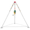 VEVOR Confined Space Tripod Kit, Heavy Duty Rescue Tripod Lifting Hoist 2600 lbs Winch, 4.76 ft Adjustable Legs, 98.5 ft Cable Portable Kit, 32.8 ft Fall Protection, 5.25-8.04 ft Working Height