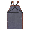 VEVOR Leather Welding Work Apron, Heavy Duty Cowhide Flame Resistant Welding Apron, Heat-Resistant Blacksmith Welder Aprons with 6 Tool Pockets for Woodworking, Gardening, BBQ