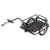 VEVOR Bike Cargo Trailer 88 lbs Load 2-in-1 Pushcart Folding Bicycle Wagon, Heavy-Duty Cart with 16-Inch Wheels, Reflectors, Carbon Steel Frame, Foldable Compact Storage, Fits 22-28 in Bike Wheels