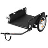 VEVOR Bike Cargo Trailer 100 lbs Load Heavy-Duty Bicycle Wagon Cart Folding, Compact Storage with 16-Inch Wheels, Reflectors, Foldable Carbon Steel Frame, Fits 22-28 in Bike Wheels, for Carrying Cargo