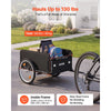 VEVOR Bike Cargo Trailer 130 lbs Load Heavy-Duty Bicycle Wagon Cart Folding, Foldable Compact Storage with Waterproof Cover, 20-Inch Wheels, Reflectors, Carbon Steel Frame, Fits 22-28 in Bike Wheels