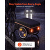 VEVOR Bike Cargo Trailer 130 lbs Load Heavy-Duty Bicycle Wagon Cart Folding, Foldable Compact Storage with Waterproof Cover, 20-Inch Wheels, Reflectors, Carbon Steel Frame, Fits 22-28 in Bike Wheels