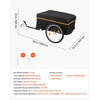 VEVOR Bike Cargo Trailer 130 lbs Load Heavy-Duty Bicycle Wagon Cart Folding, Foldable Compact Storage with Waterproof Cover, 20-Inch Wheels, Reflectors, Carbon Steel Frame, Fits 22-28 in Bike Wheels