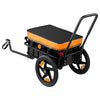 VEVOR Bike Cargo Trailer 100 lbs 2-in-1 Pushcart Heavy-Duty Bicycle Wagon, Cart with Waterproof Cover, 7 in & 16 in Wheels, Reflector, Carbon Steel Frame, Fits 22-28 in Bike Wheels, for Carrying Cargo
