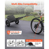 VEVOR Bike Cargo Trailer 60 lbs Load 3-in-1 Bicycle Wagon Cart Folding, Backpack/Trailer/Pushcart Mode with 12-Inch Wheels, Foldable Carbon Steel Frame, Fits 22-28 in Bike Wheels, for Carrying Cargo