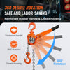 VEVOR Manual Lever Chain Hoist, 1-1/2 Ton 3300 lbs Capacity 10 FT Come Along, G80 Galvanized Carbon Steel with Weston Double-Pawl Brake,Auto Chain Leading & 360° Rotation Hook, for Garage Factory Dock