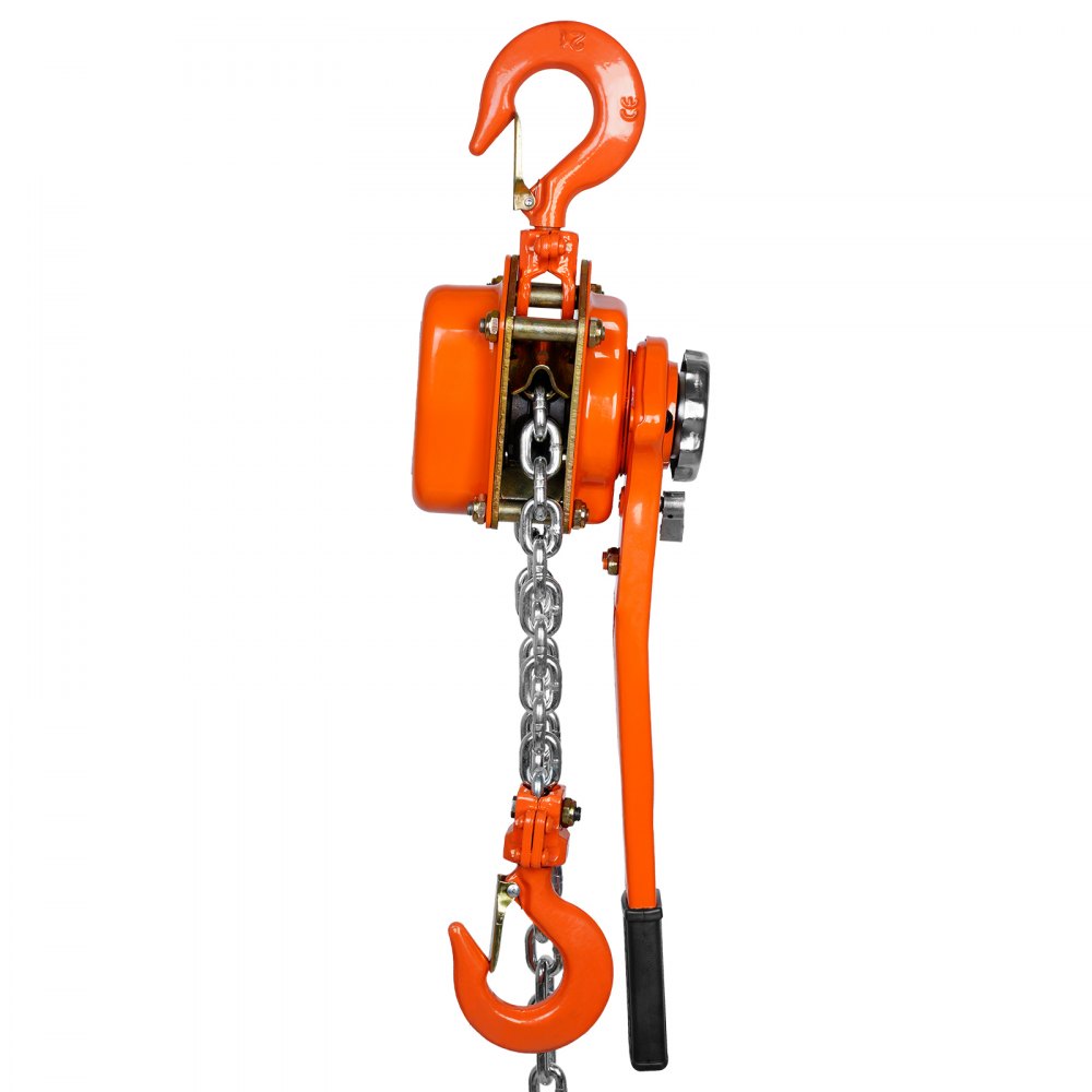 VEVOR Manual Lever Chain Hoist, 1-1/2 Ton 3300 lbs Capacity 10 FT Come Along, G80 Galvanized Carbon Steel with Weston Double-Pawl Brake,Auto Chain Leading & 360° Rotation Hook, for Garage Factory Dock