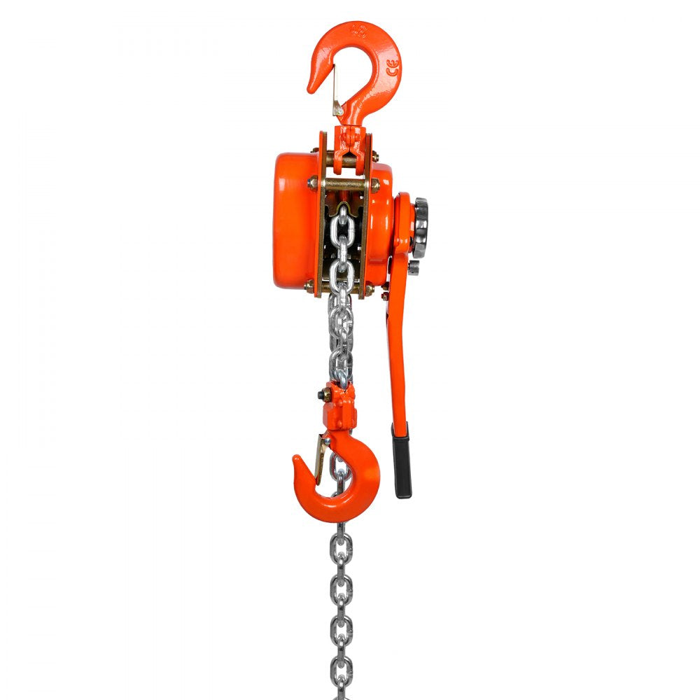 VEVOR Manual Lever Chain Hoist, 3 Ton 6600 lbs Capacity 10 FT Come Along, G80 Galvanized Carbon Steel with Weston Double-Pawl Brake, Auto Chain Leading & 360° Rotation Hook, for Garage Factory Dock