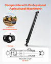 VEVOR Double Acting Hydraulic Cylinder, 2" Bore x 24" Stroke, Max 3500PSI Hydraulic Cylinder, Heavy-Duty Welded Cross Tube Cylinders with 1" Pin Hole & SAE #6 Port for Agricultural Machinery, Tractors