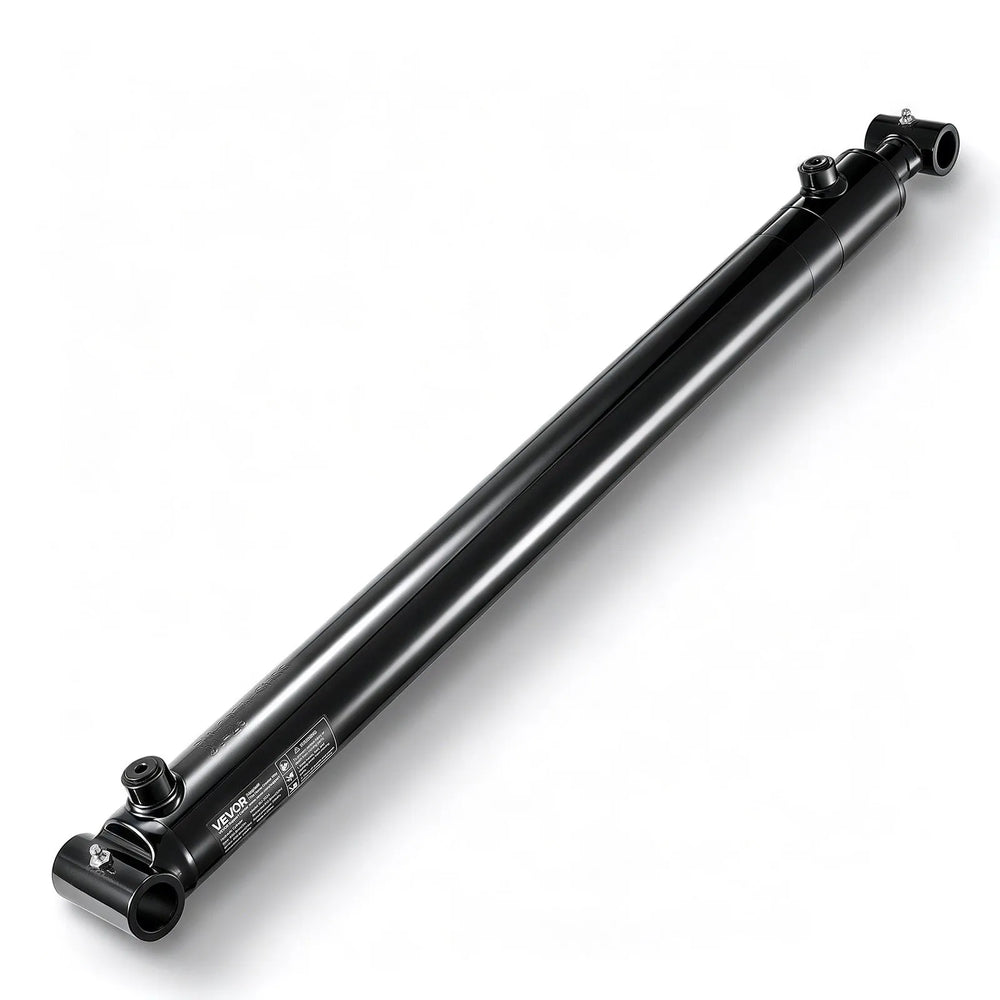 VEVOR Double Acting Hydraulic Cylinder, 2" Bore x 24" Stroke, Max 3500PSI Hydraulic Cylinder, Heavy-Duty Welded Cross Tube Cylinders with 1" Pin Hole & SAE #6 Port for Agricultural Machinery, Tractors