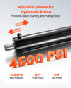 VEVOR Double Acting Hydraulic Cylinder, 5" Bore x 20" Stroke, Max 4500PSI Hydraulic Cylinder, Heavy-Duty Welded Cross Tube Cylinders with 0.63" Pin Hole & SAE #6 Port for Agricultural Machinery, Tractors
