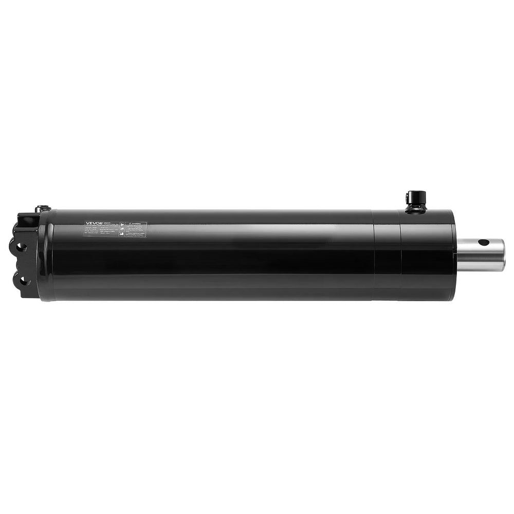 VEVOR Double Acting Hydraulic Cylinder, 5" Bore x 20" Stroke, Max 4500PSI Hydraulic Cylinder, Heavy-Duty Welded Cross Tube Cylinders with 0.63" Pin Hole & SAE #6 Port for Agricultural Machinery, Tractors