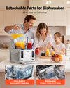 VEVOR Slushie Machine, 3L/100oz x 2 Tank Slushy Machine for Home, No Ice Needed Frozen Drink Maker, Margarita Maker with Self-Cleaning, for Frozen Margaritas, Frappés, Milkshake & More