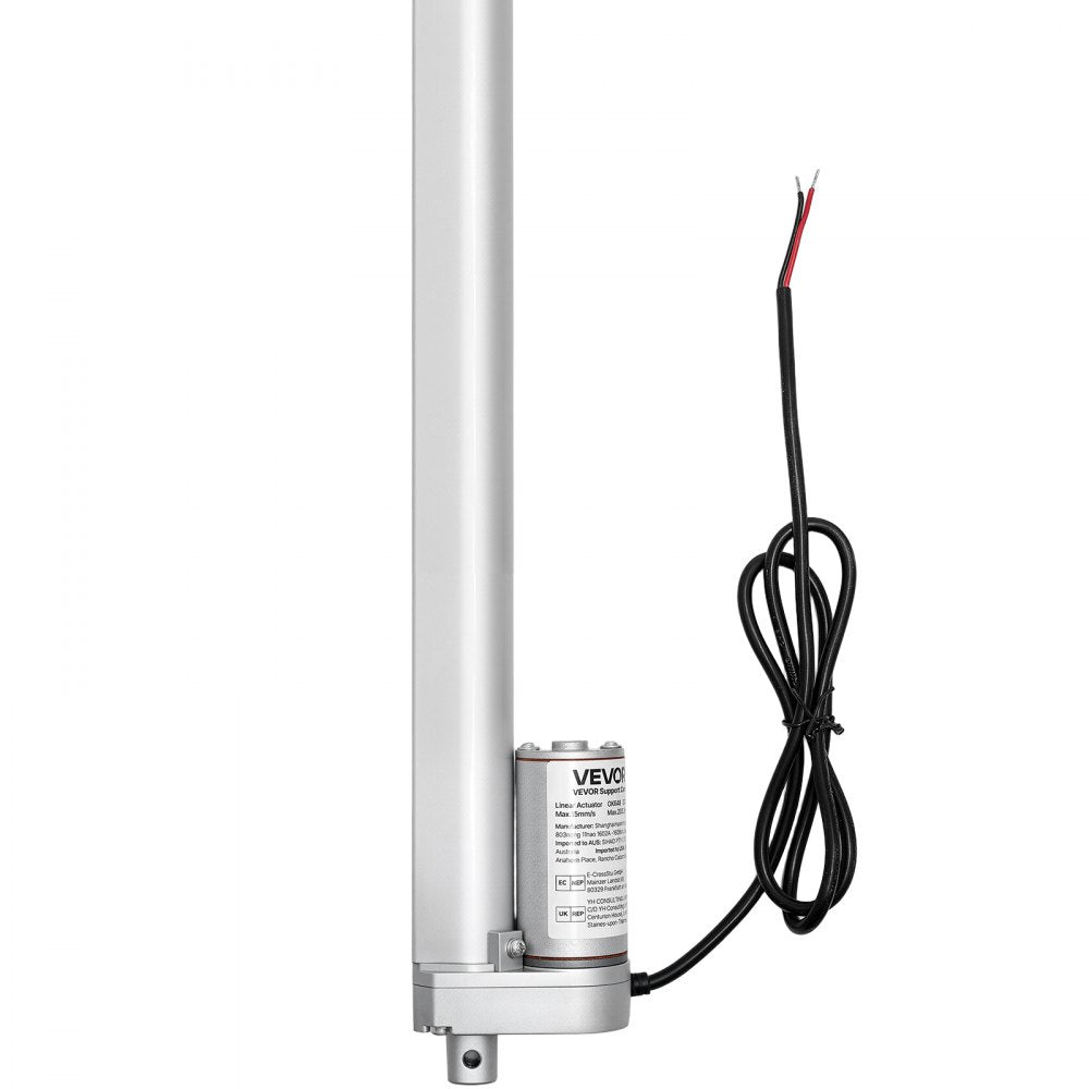 VEVOR 12V Linear Actuator, 9.84 Inch High Speed 0.6"/s Linear Motion Actuator, 225lbs/1000N with IP54 Protection & Mounting Bracket for Lift Desk, Recliner Chairs, Window Door Opener