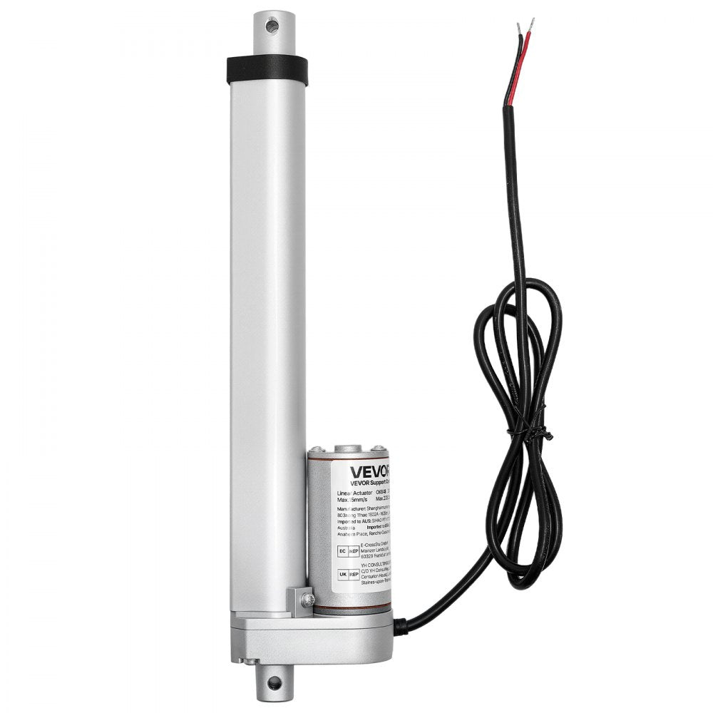 VEVOR 12V Linear Actuator, 8 Inch High Speed 0.6"/s Linear Motion Actuator, 225lbs/1000N with IP54 Protection & Mounting Bracket for Lift Desk, Recliner Chairs, Window Door Opener