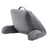 VEVOR Reading Pillow, Large Size Bed Pillow with Shredded Memory Foam, Back Pillow with 3 Pockets and Washable Short Velvet Cloth, Top with Handle, for Watching TV, Reading, Gaming, Resting, Grey