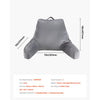 VEVOR Reading Pillow, Standard Size Bed Pillow with Shredded Memory Foam, Back Pillow with 3 Pockets and Washable Short Velvet Cloth, Top with Handle, for Watching TV, Reading, Gaming, Resting, Grey