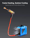 Induction heater kit showing separated motor design for faster heating and quicker cooling