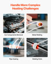 Application examples for complex heating challenges (car components removal, metal welding, pipe heating, welding parts)