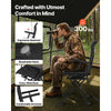 VEVOR Hunting Chair, 360° Silent Swivel, Foldable Portable Blind Chair, Heavy-Duty Steel Frame Ground Stool Seat, with Armrests, Adjustable Carry Strap, Anti-Sink Feet, 300 Lbs Capacity for Fishing