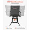 VEVOR Hunting Chair, 360° Silent Swivel, Foldable Lightweight Portable Blind Chair, Heavy-Duty Steel Frame Ground Stool Seat, with Armrest, Adjustable Carry Strap, 300 Lbs Capacity for Fishing Camping