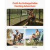 VEVOR Hunting Chair, 360° Silent Swivel, Foldable Lightweight Portable Blind Chair, Heavy-Duty Steel Frame Ground Stool Seat, with Armrest, Adjustable Carry Strap, 300 Lbs Capacity for Fishing Camping