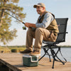 VEVOR Hunting Chair, 360° Silent Swivel, Foldable Lightweight Portable Blind Chair, Heavy-Duty Steel Frame Ground Stool Seat, with Armrest, Adjustable Carry Strap, 300 Lbs Capacity for Fishing Camping