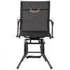 VEVOR Hunting Chair, 360° Silent Swivel, Foldable Lightweight Portable Blind Chair, Heavy-Duty Steel Frame Ground Stool Seat, with Armrest, Adjustable Carry Strap, 300 Lbs Capacity for Fishing Camping