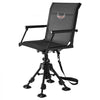 VEVOR Hunting Chair, 360° Silent Swivel, Foldable Portable Blind Chair, Heavy-Duty Steel Frame Ground Stool Seat,with Armrests, Anti-Sink Feet, Height Adjustable, 350 Lbs Capacity for Fishing Camping