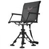 VEVOR Hunting Chair, 360° Silent Swivel, Foldable Portable Blind Chair, Heavy-Duty Steel Frame Ground Stool Seat,with Armrests, Anti-Sink Feet, Height Adjustable, 350 Lbs Capacity for Fishing Camping