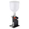 VEVOR Manual Filling Machine, 10-120 ml, 12 L Hopper, Paste Liquid Filler, for Water, Honey, Oil, Shampoo and Lotion, Anti-Drip Nozzle, Adjustable Bottle Stand, Carbon Steel Body, Effort-Saving Handle
