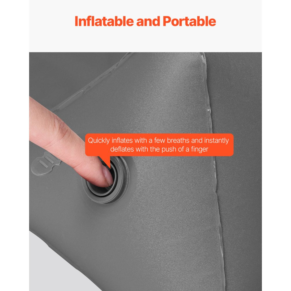 VEVOR Bed Bumper for Toddlers, 52-inch Inflatable Bed Guard Rail with Safety Flap, Non-Slip TPU Toddler Bedrail Bumper for Twin, Full, Queen King Beds, Lightweight & Portable for Home Travel (2 Packs)
