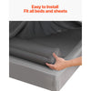 VEVOR Bed Bumper for Toddlers, 52-inch Inflatable Bed Guard Rail with Safety Flap, Non-Slip TPU Toddler Bedrail Bumper for Twin, Full, Queen King Beds, Lightweight & Portable for Home Travel (2 Packs)