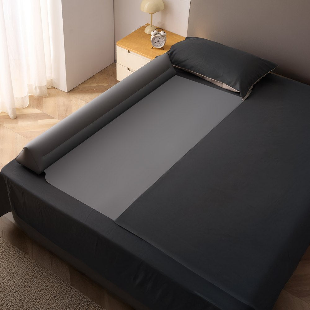 VEVOR Bed Bumper for Toddlers, 52-inch Inflatable Bed Guard Rail with Safety Flap, Non-Slip TPU Toddler Bedrail Bumper for Twin, Full, Queen King Beds, Lightweight & Portable for Home Travel (2 Packs)