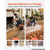 VEVOR Ash Vacuum 2.6 Gallon, 1200W Powerful Fireplace Cleaner Steel Body, for Fireplace, Pellet Stoves, Wood Stoves, Fire Pit, Grills, Double Stage Filtration System, 2.7 FT Hose, Black & Orange